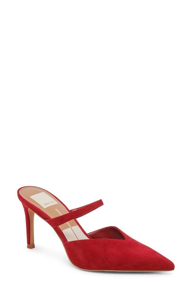 Dolce Vita Kanika Pointed Toe Pump in Crimson Suede Cover