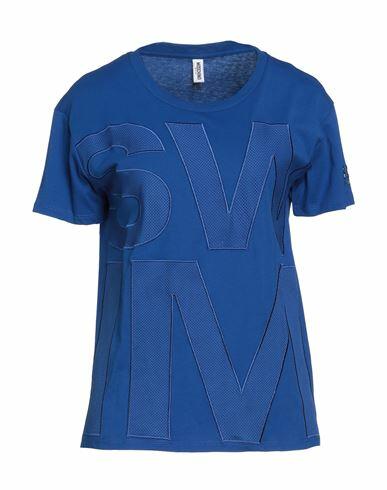 Moschino Woman T-shirt Blue Cotton Cover