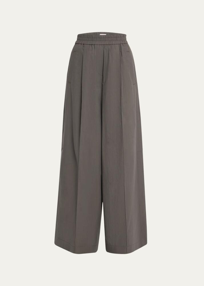 Brunello Cucinelli Crinkle Wide Leg Pants Cover