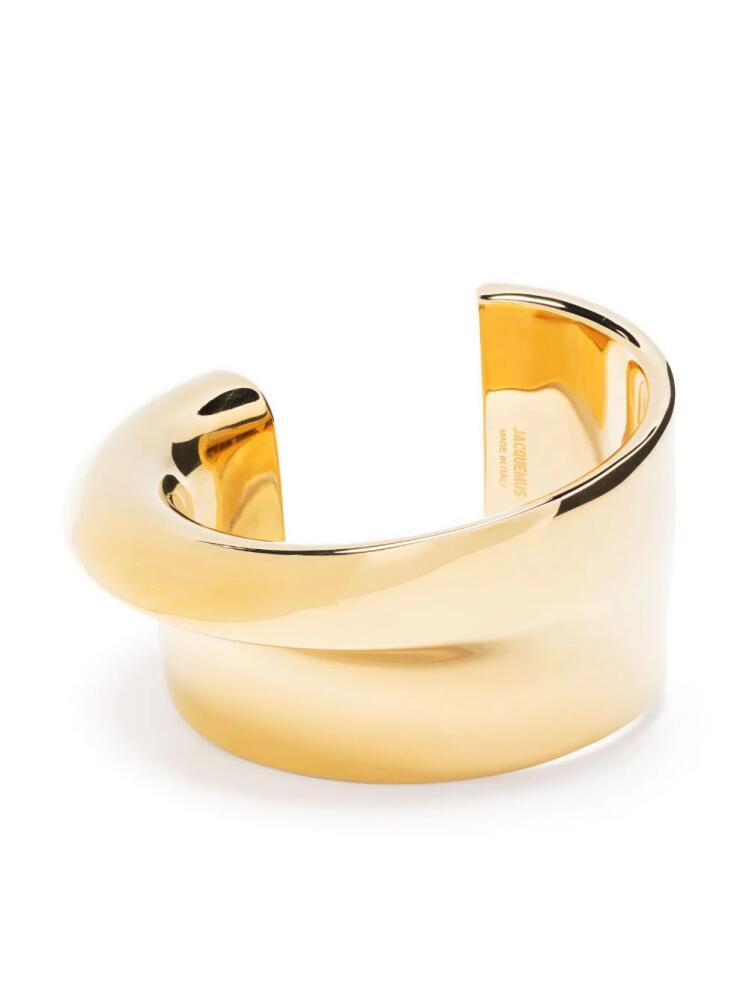 Jacquemus Le Bracelet J cuff bangle - Gold Cover