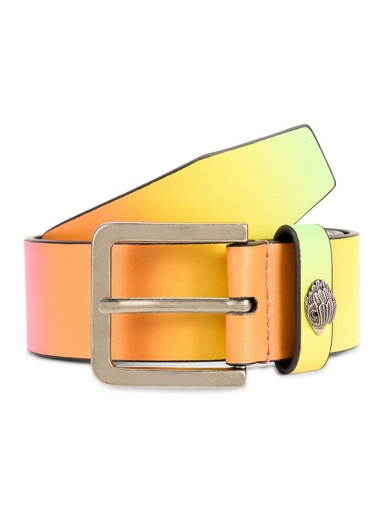 Kurt Geiger London Women's Ombre Rainbow Leather Belt - Yellow Multi Cover