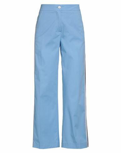 Sfizio Woman Pants Pastel blue Cotton, Elastane Cover