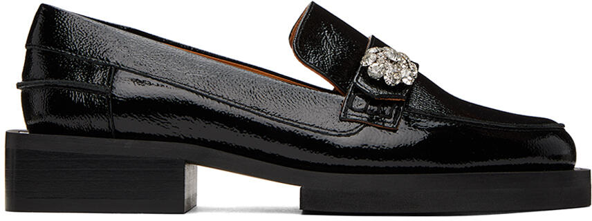 GANNI Black Jewel Loafers Cover