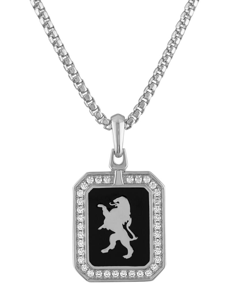 Bulova Men's Crest of Bohemia Diamond (1/2 ct. t.w.) Pendant Necklace in Sterling Silver, 24" + 2" extender - Na Cover