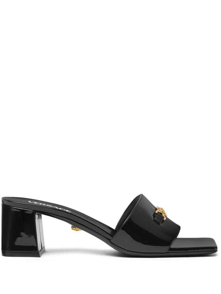 Versace Medusa-head leather mules - Black Cover