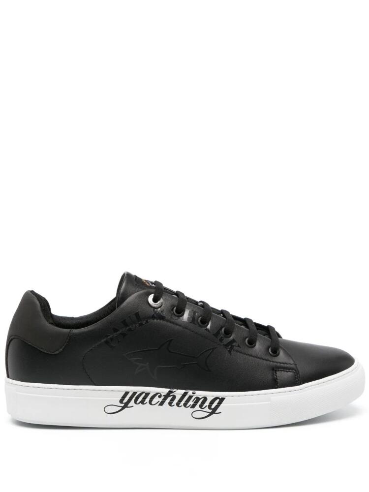 Paul & Shark logo-print low-top sneakers - Black Cover