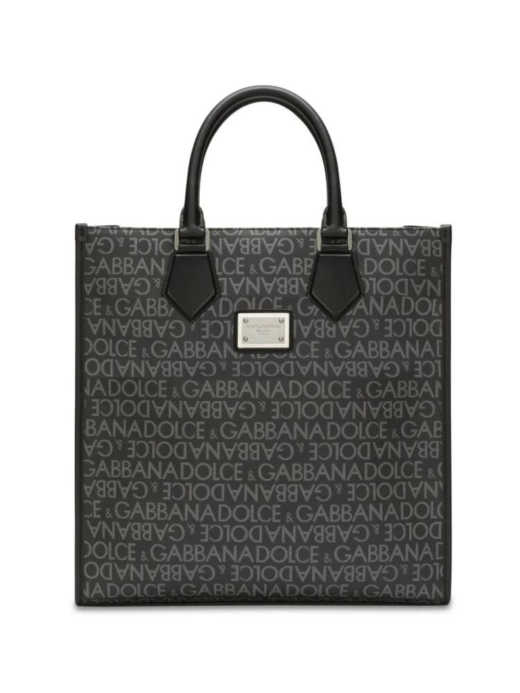 Dolce & Gabbana Shopping logo-print tote bag - Black Cover