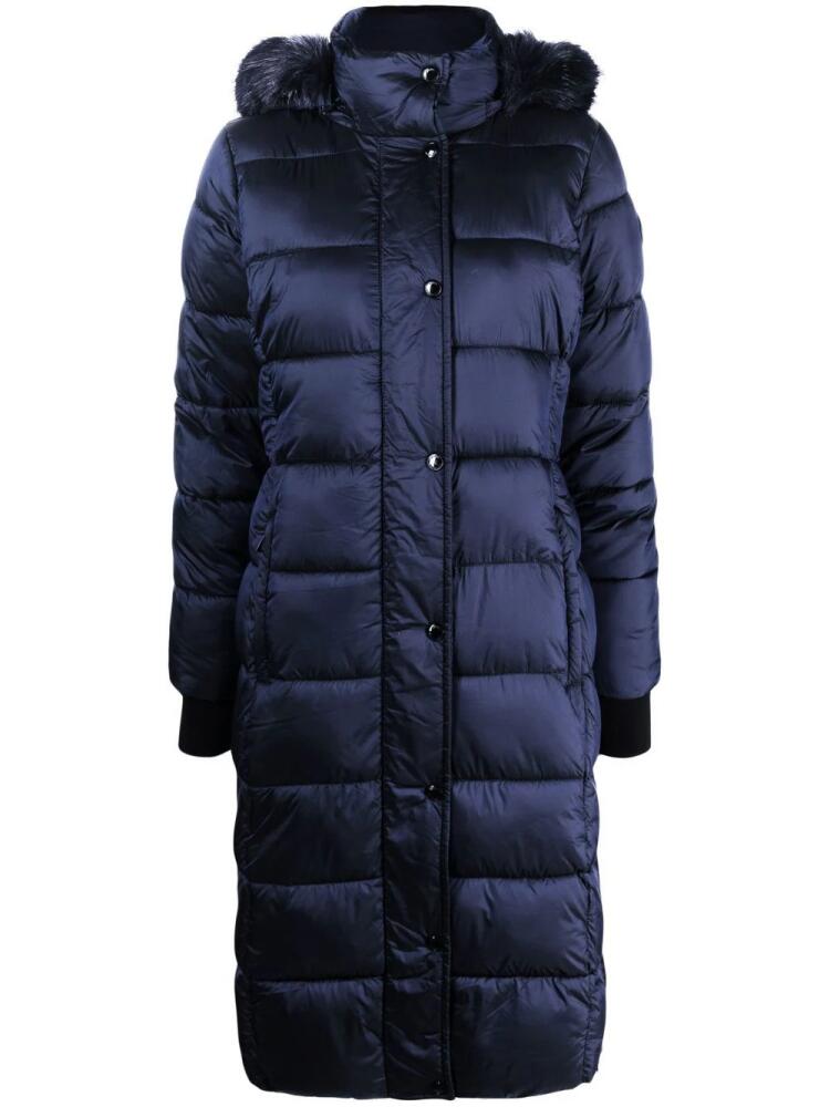 Michael Michael Kors Iridescent belted padded coat - Blue Cover