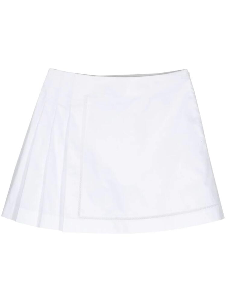 SHIATZY CHEN pleated cotton miniskirt - White Cover