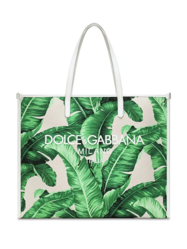 Dolce & Gabbana Shopping graphic-print tote bag - Green Cover