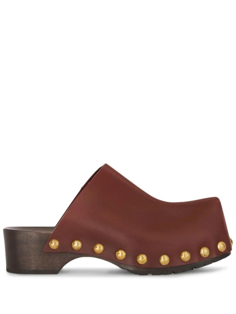 ETRO studded leather clogs - Brown Cover