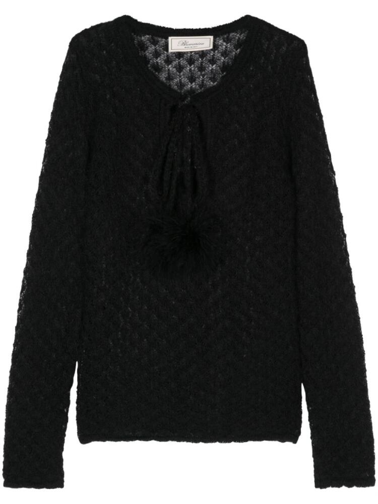 Blumarine open-knit top - Black Cover