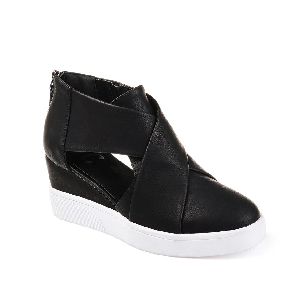 Journee Collection Seena Wedge Sneaker | Women's | Black Cover