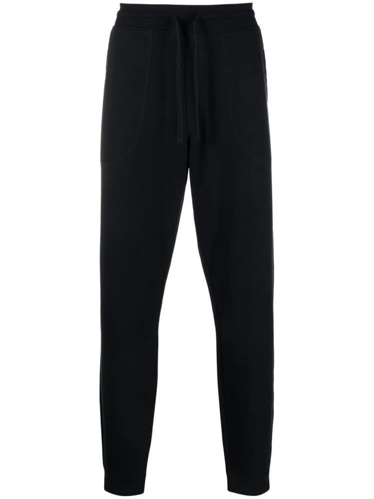 Vince drawstring-waist cotton track pants - Blue Cover