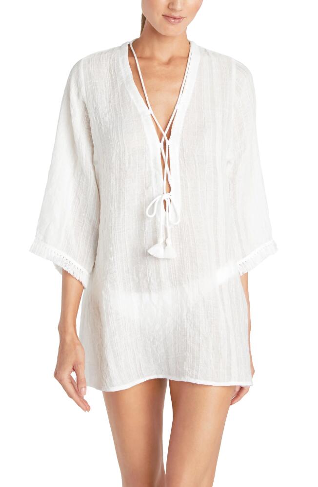 Robin Piccone Natalie Cover-Up Tunic in White Cover