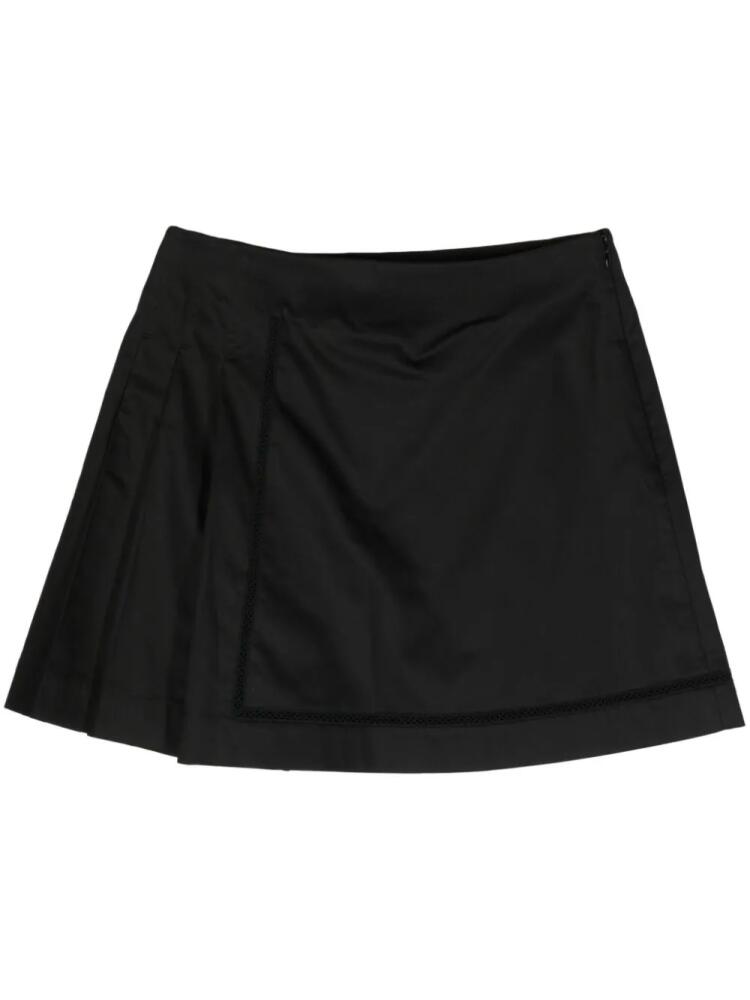 SHIATZY CHEN pleated cotton miniskirt - Black Cover