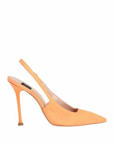 Islo Isabella Lorusso Woman Pumps Orange Soft Leather, Elastic fibres Cover