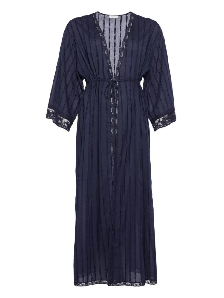 ERES Lactée lace-trim maxi robe - Blue Cover