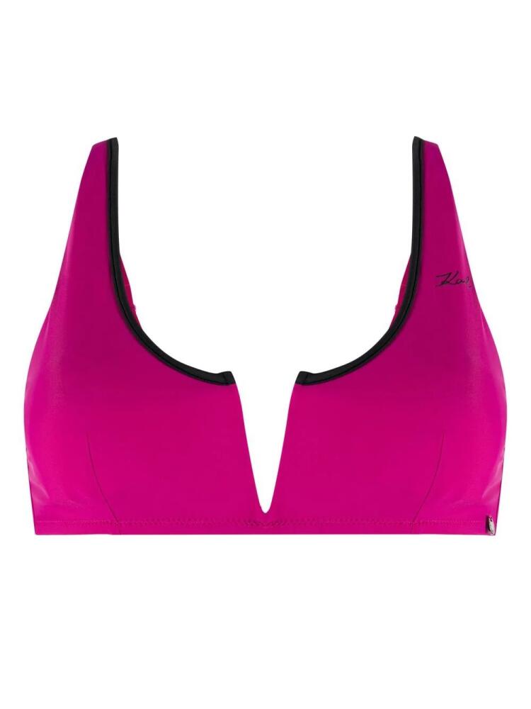 Karl Lagerfeld Dna binding bandeau bikini top - Purple Cover