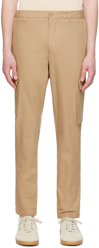 BOSS Beige Patch Cargo Pants Cover