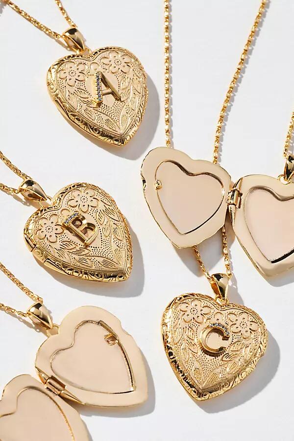 By Anthropologie Heart Locket Necklace Cover