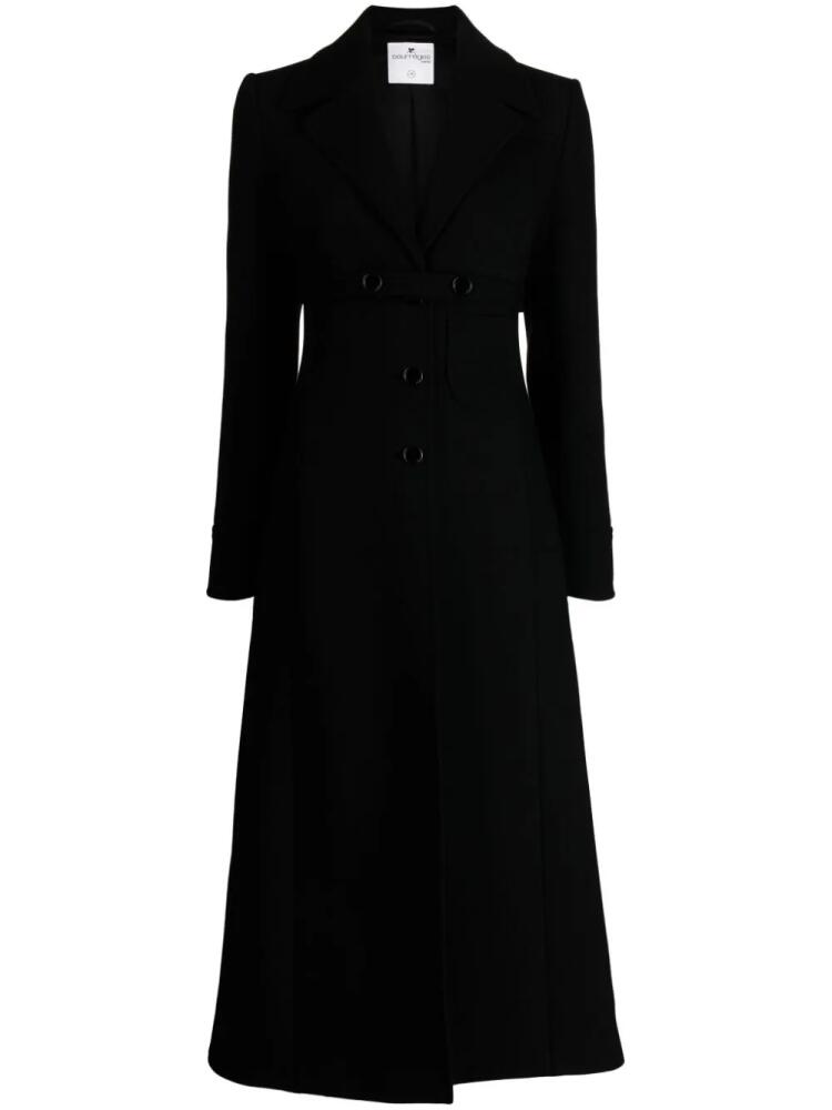 Courrèges single-breasted A-line coat - Black Cover