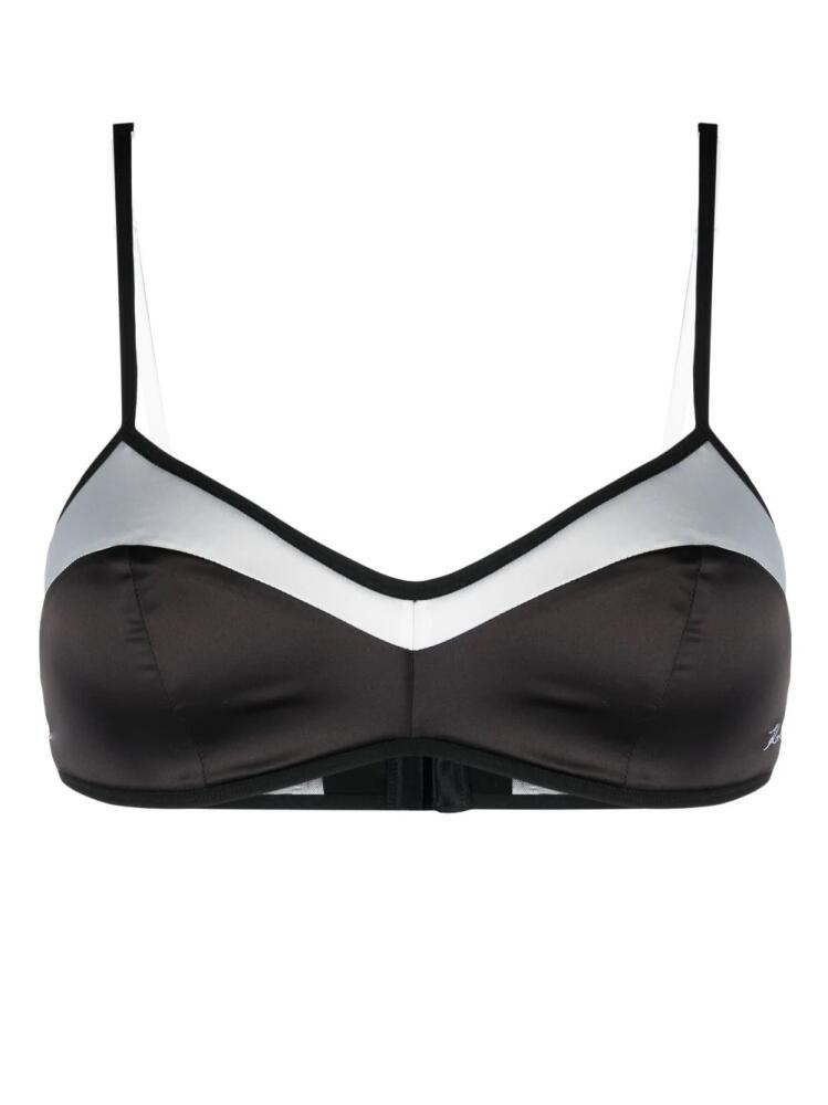 Karl Lagerfeld two-tone satin padded bra - Black Cover