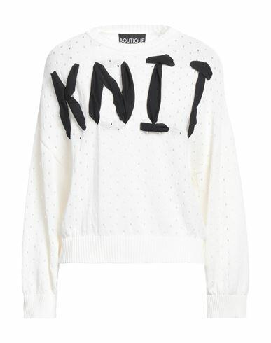 Boutique Moschino Woman Sweater White Cotton, Polyamide, Polyester Cover