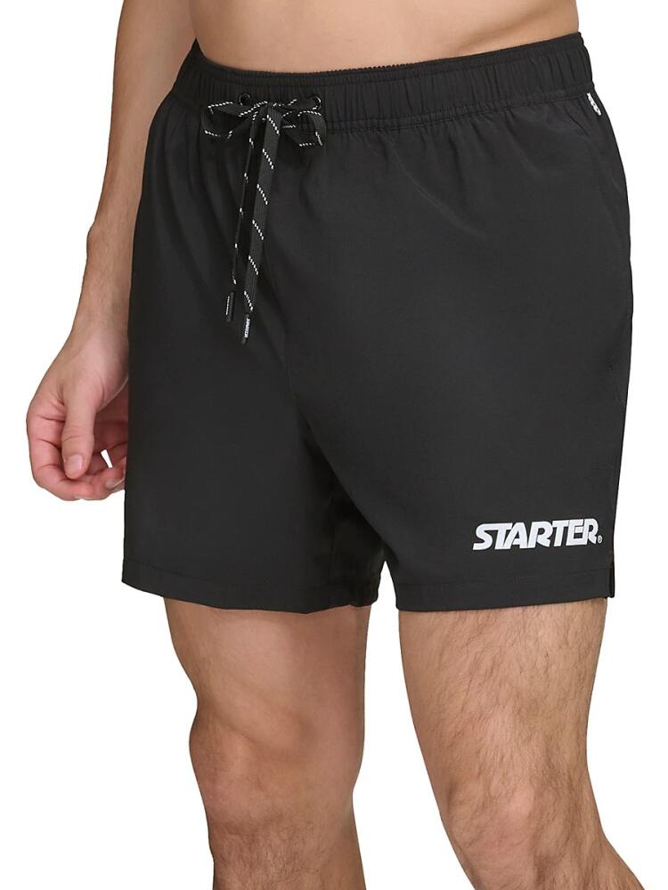 Starter Men's Regular Fit Drawstring Shorts - Black Cover