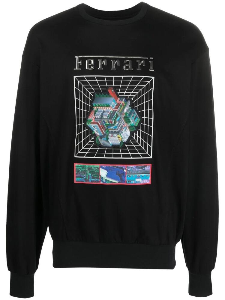 Ferrari graphic-print cotton sweatshirt - Black Cover