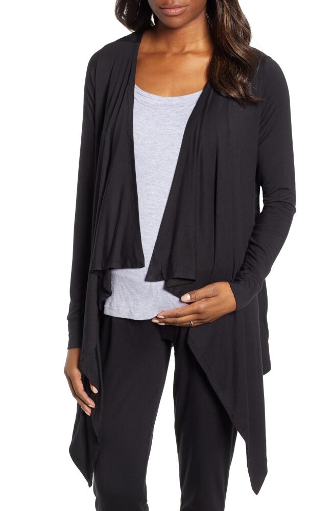 Angel Maternity Maternity/Nursing Cardigan, Tank & Pants Set in Black Cover