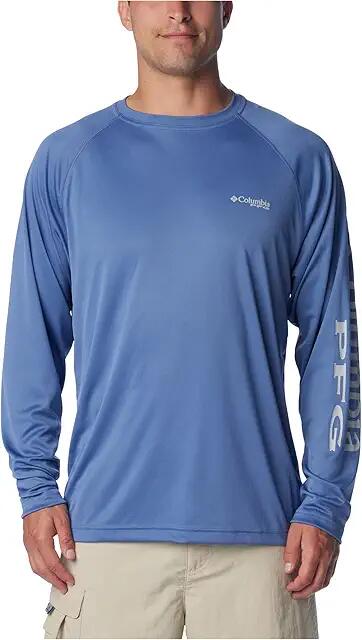 Columbia Terminal Tackle L/S Shirt (Bluebell/Cool Grey Logo) Men's T Shirt Cover