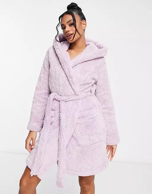 UGG Aarti cozy robe in lilac frost-Purple Cover