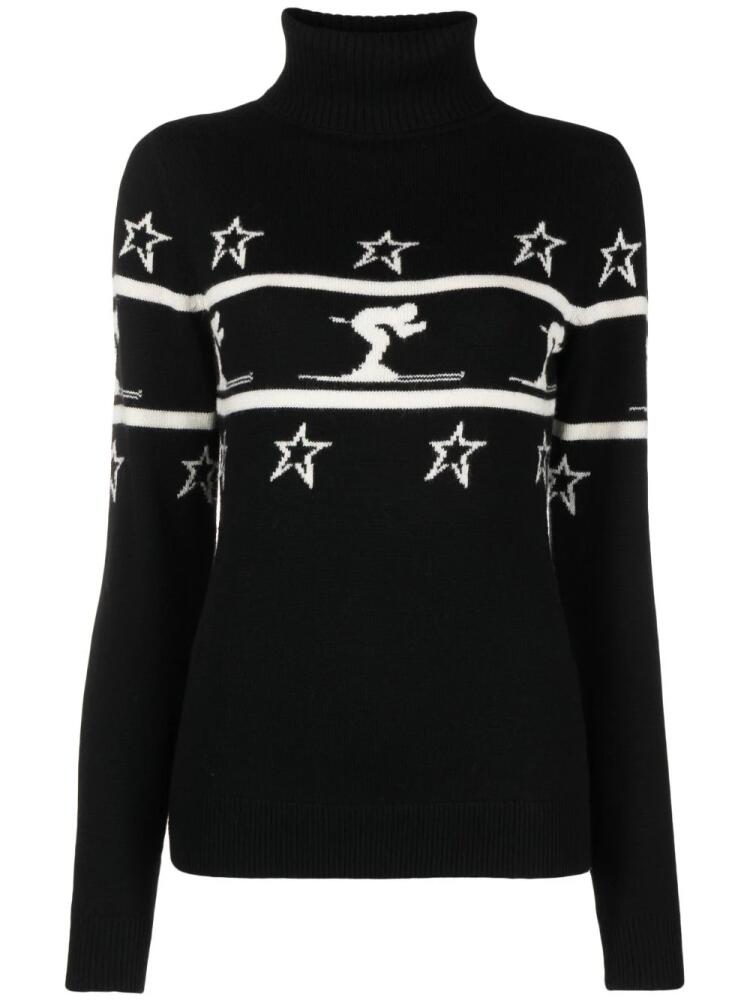 Perfect Moment Little Skier intarsia wool jumper - Black Cover