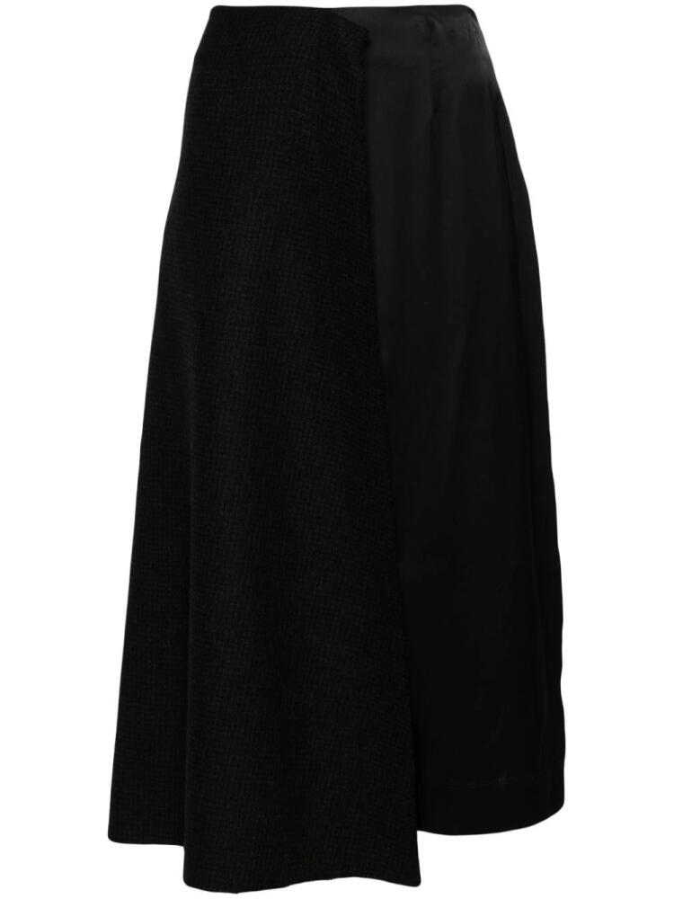 Plan C micro-pattern midi skirt - Black Cover