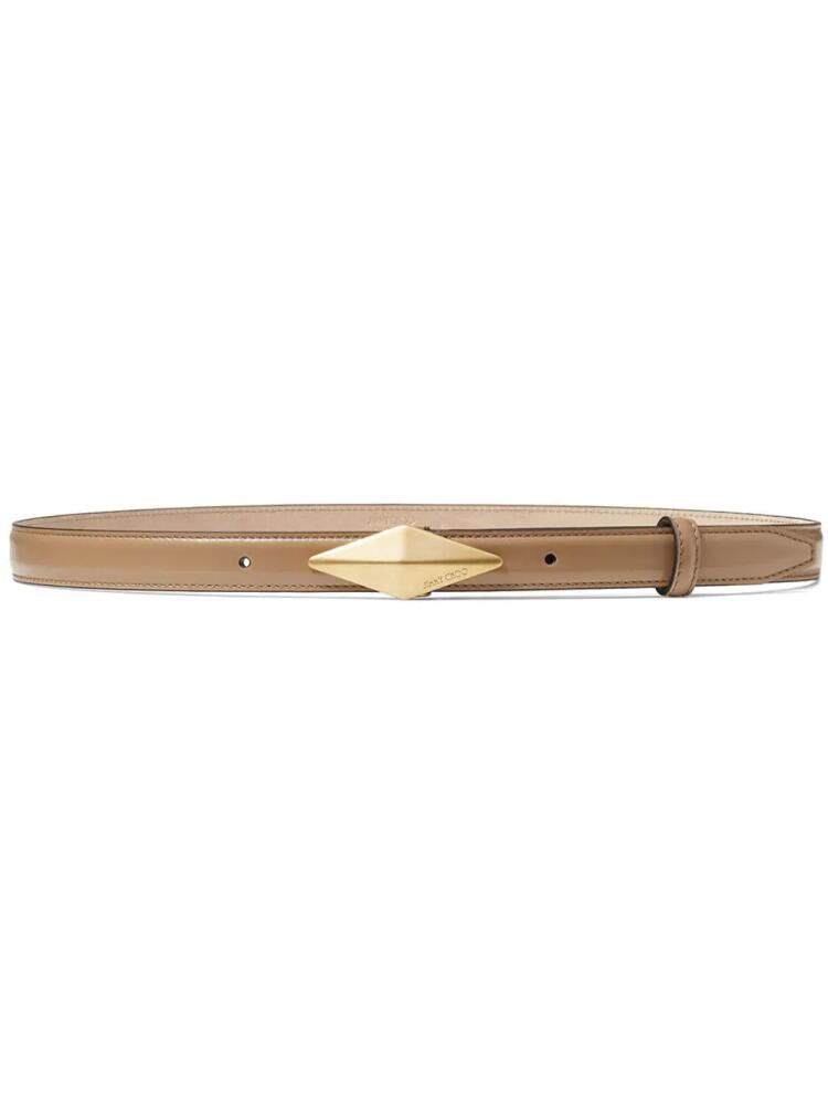 Jimmy Choo Diamond leather belt - Neutrals Cover