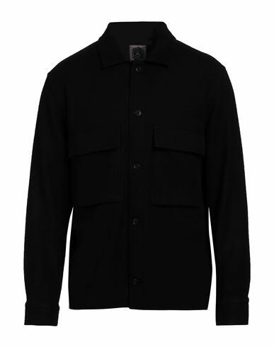 Destin Man Shirt Black Wool, Cashmere Cover