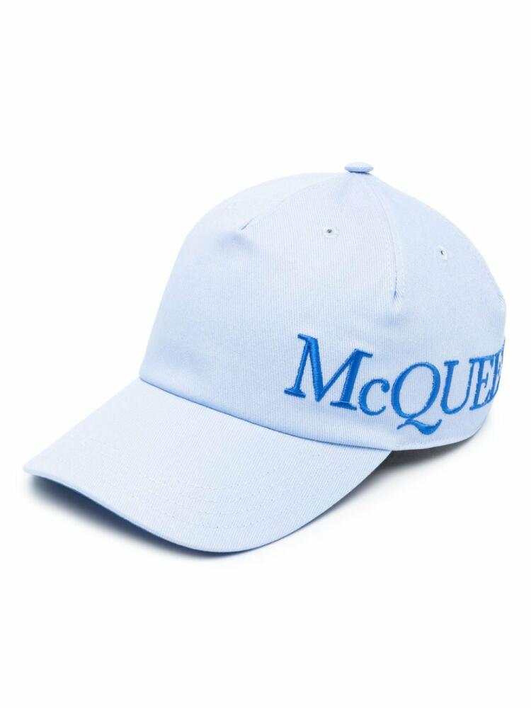 Alexander McQueen logo-embroidered cotton baseball cap - Blue Cover