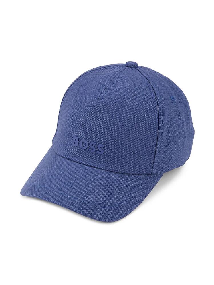 BOSS Men's Freso Logo Baseball Cap - Open Blue Cover