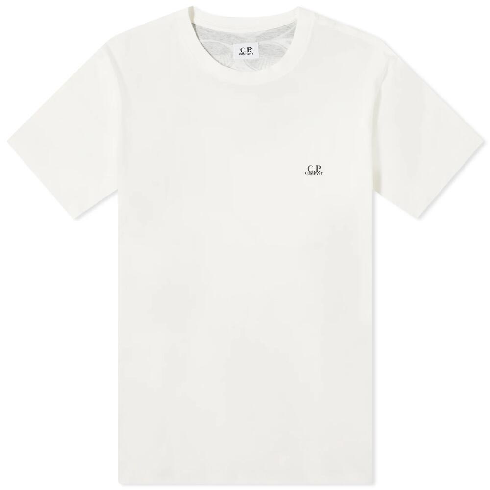 C.P. Company Men's 30/1 Jersey Logo T-Shirt in Gauze White Cover