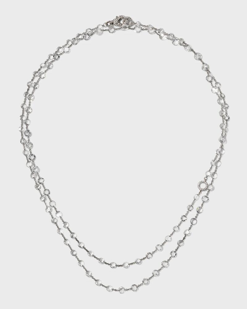 64 Facets Rose-Cut and Brilliant-Cut Floating Diamond Necklace, 32"L, 17.56tcw Cover