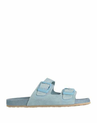 Manebí Woman Sandals Pastel blue Soft Leather Cover