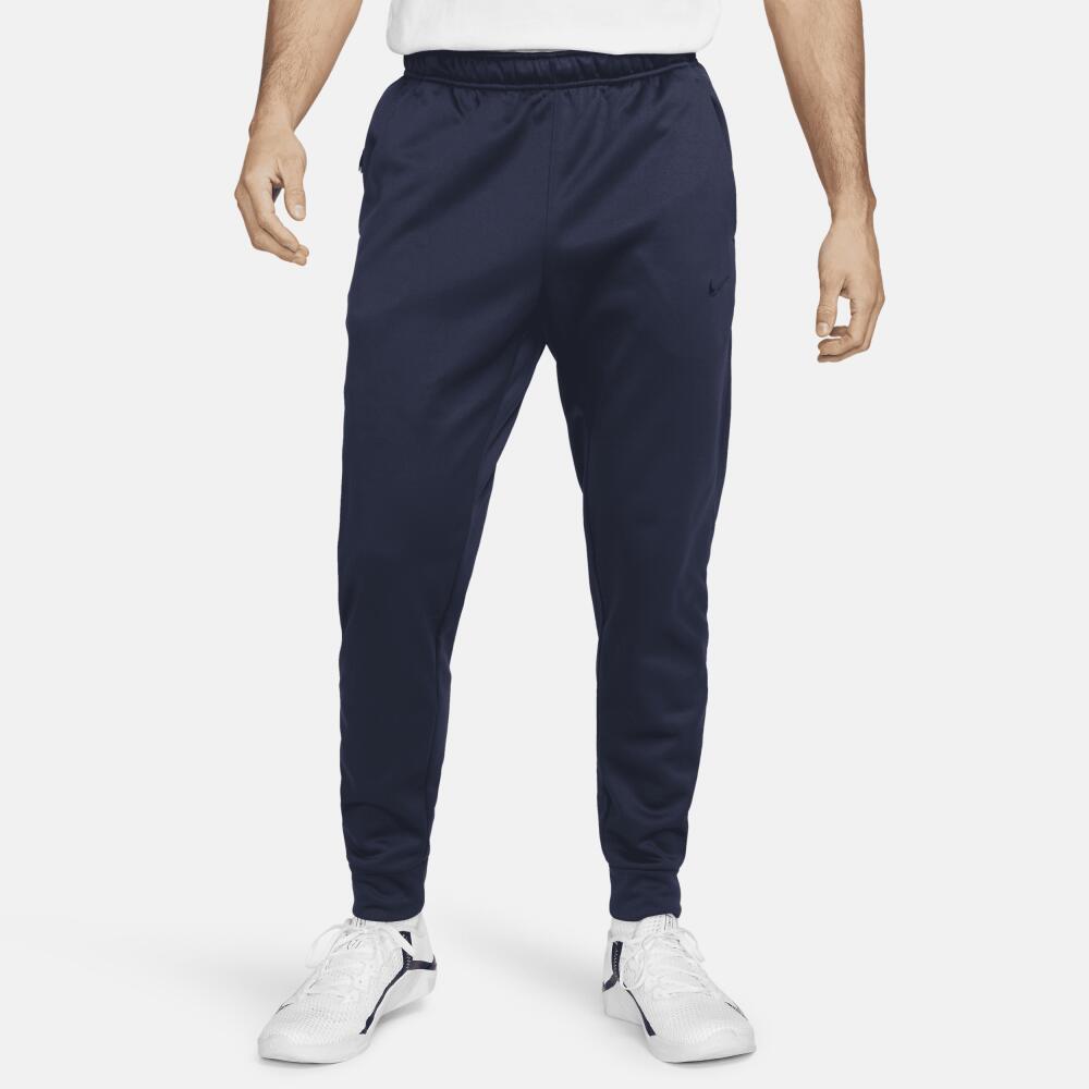 Men's Nike Therma Therma-FIT Tapered Fitness Pants in Blue Cover