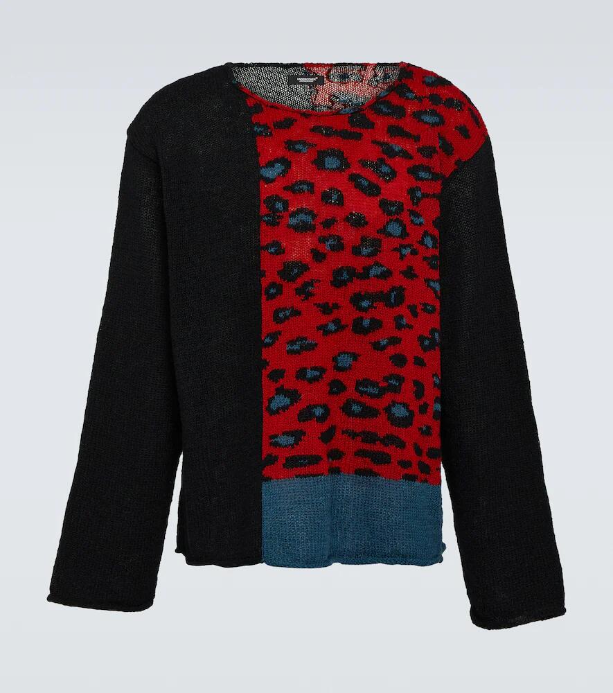 Undercover Leopard-print wool sweater Cover