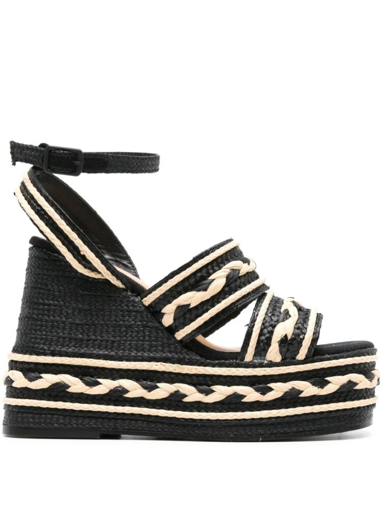 Castañer Fermina/198 145mm wedge espadrilles - Black Cover