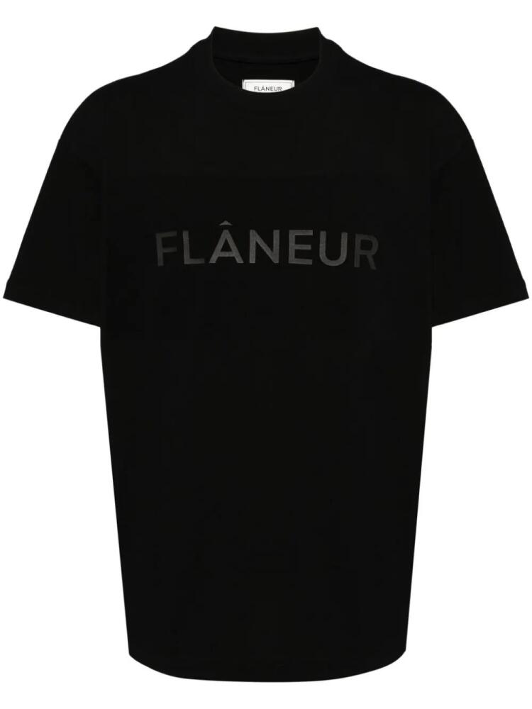 FLÂNEUR tonal logo t-shirt - Black Cover