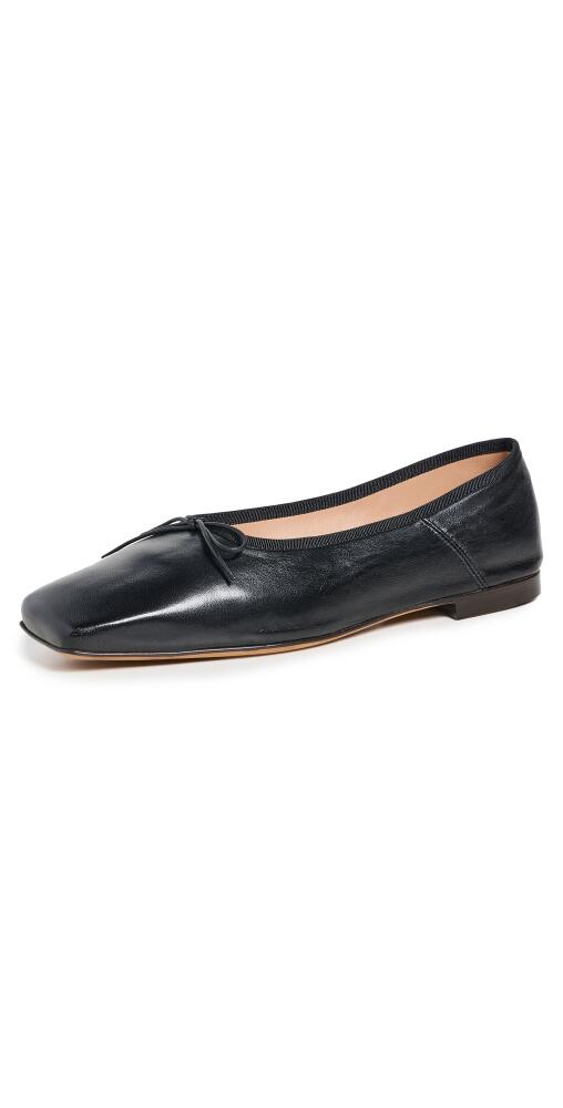 Mansur Gavriel Square Toe Ballerina Flats Black Cover