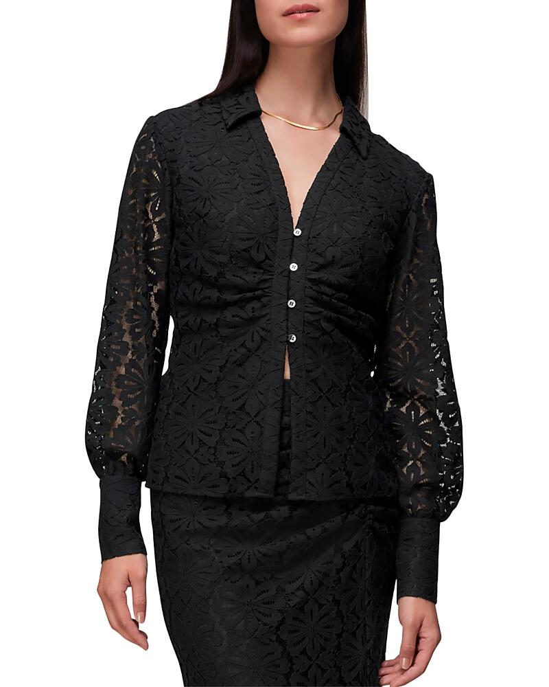 Whistles Amelia Lace Detail Shirt Cover