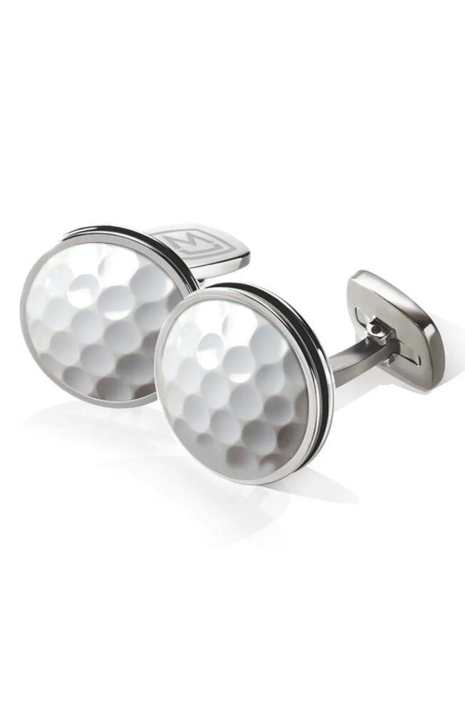 M-Clip® Golf Ball Cuff Links in Stainless Steel/White Cover