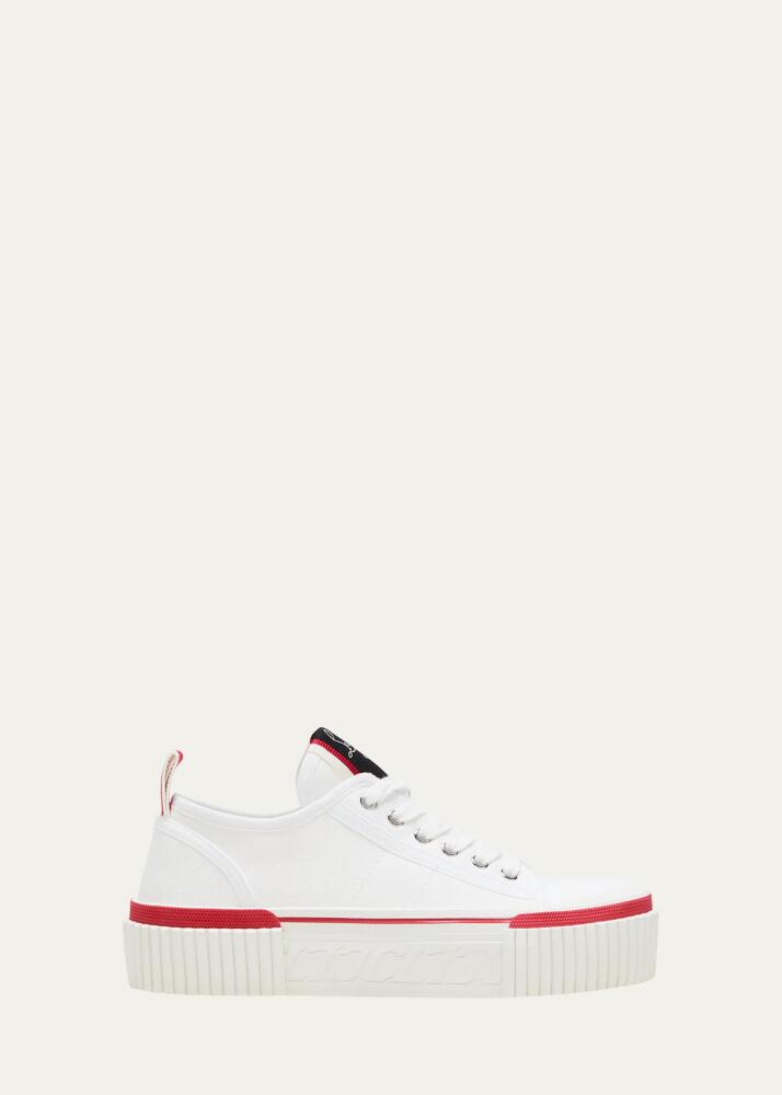 Christian Louboutin Super Pedro Low-Top Red Sole Sneakers Cover